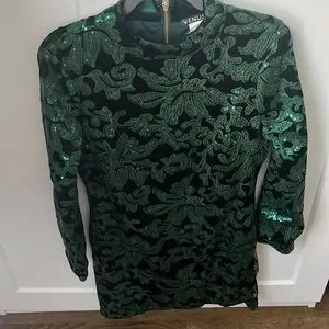 venus green sequin dress ILA VENUS MAXI DRESS IN GREEN main image 1